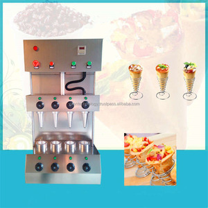 เครื่องทำพิซซ่าโคนแบบหมุนพร้อมตู้โชว์อุ่นร้อน สายการผลิตมอเตอร์ 1.7KW 110V/220V ราคาดีที่สุด - Product Image 2