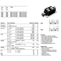 THYRISTOR POWER Module MCC312-16IO1 MCD312-16IO1 MCC312-18I01 MCC312-18IO1 Type de produit CI