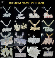 Vente en gros Pendentif en diamant Allah Moissanite personnalisé Islam Argent 925 VVS Iced Out Collier pour hommes et femmes Pendentif Hip Hop