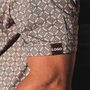 カスタムメンズポロシャツ ウェスタンスタイル 花柄プリント スパンデックス ポリエステル 4方向ストレッチ エクササイズ ゴルフシャツ - Product Image 4