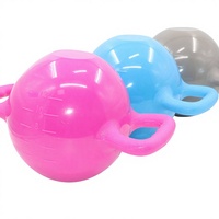 Kettlebell en PVC pour le yoga et le fitness, avec poignées binaurales, équipement de sport, haltères pour le Pilates et le modelage du corps