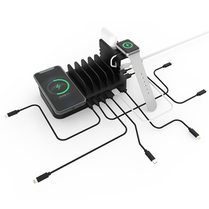 Soporte de <span class=keywords><strong>cargador</strong></span> inalámbrico multifuncional 9 en 1 soporte de <span class=keywords><strong>cargador</strong></span> de escritorio para teléfonos <span class=keywords><strong>cargador</strong></span> de teléfono móvil soporte de carga inalámbrica - Product Image 1