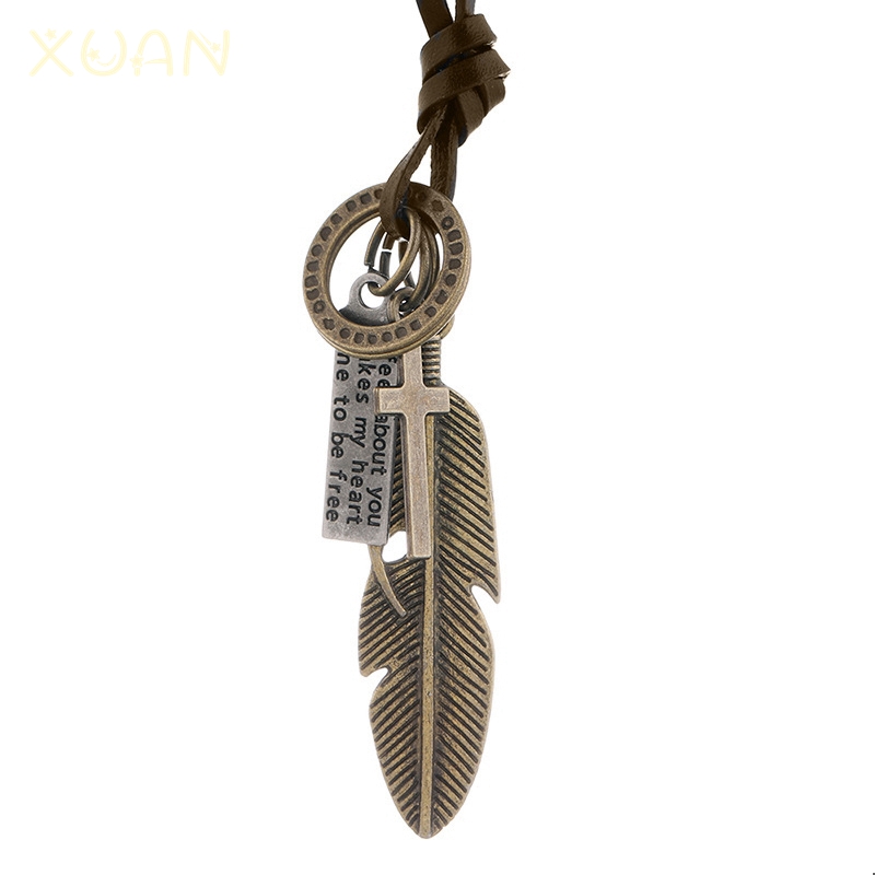 Leather-Antique brass