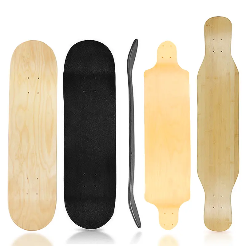 Papan Skate Surf Kayu Maple Timur Laut Kustom Grosir Dek Skateboard Polos Pro