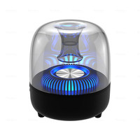 Subwoofer Compacto Woteli con Iluminación de Aspecto Brillante, Radio Estéreo, Soporte para Tarjeta TF, para Sistema de Audio en Casa/PC/Laptop/Escritorio