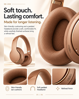 Casque sans fil pour le télétravail avec micro anti-bruit, casque sans fil à réduction active du bruit