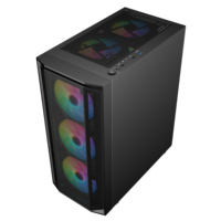 SAMA OEM ABS Plastique Ordinateur Gaming Boîtier Métal En Gros PTempered Verre ATX Cas De Bureau pc cas