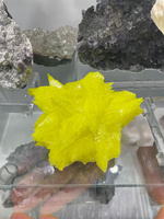 Orpiment naturel brut en vrac, amas de cristaux de soufre jaune, pierre solide, tendance mode, porte-bonheur, en vente