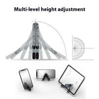 Support de téléphone universel pliable en alliage d'aluminium, pince en V, support de bureau de poche, support de téléphone portable, support de tablette