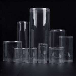 Contenedor de cilindro de plástico transparente reciclable con logotipo personalizado <span class=keywords><strong>Caja</strong></span> de cilindro de embalaje de PVC PP con tapa <span class=keywords><strong>para</strong></span> bayas de frutas frescas - Product Image 1