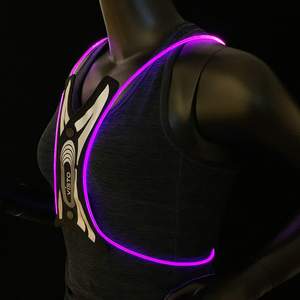 เสื้อกั๊กไฟ LED สะท้อนแสงสำหรับวิ่งเสื้อกั๊กสำหรับขี่จักรยานชาร์จไฟได้ผ่าน USB มีไฟ RGB - Product Image 1