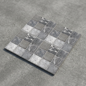 Carreaux de sol extérieurs en porcelaine numérique effet brique rustique mat 400x400mm 12mm pour parking - Product Image 4