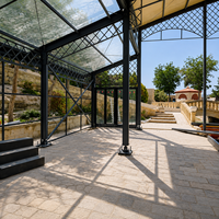 Tente murale en verre transparent, structure événementielle commerciale en aluminium pour mariages de luxe, lieux extérieurs et événements privés