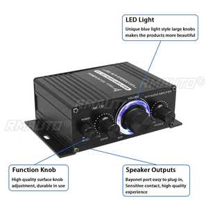 Amplificateur de voiture AK170 Hifi 12V, amplificateur de subwoofer stéréo domestique, haut-parleur, écran LED, processeur audio numérique, lecteur de musique automobile - Product Image 4