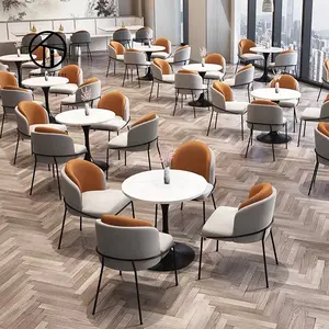 Meubles de restaurant et d'hôtel de conception moderne japonaise écologiques, tables <span class=keywords><strong>en</strong></span> marbre et chaises <span class=keywords><strong>en</strong></span> métal pour restaurant, fabrication sur mesure - Product Image 1