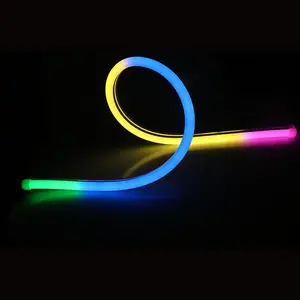 Tubo flexible de luz LED neón, banda de silicona WS2811 12x25mm SPI Pixel RGB, cuerda programable, IP68, 12V, 24V