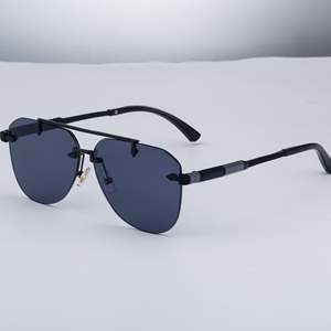 Nuevas gafas de sol Aviator para hombre, montura negra, metal, plástico, protección UV400, gafas de sol clase 2 ZX 3170 - Product Image 5