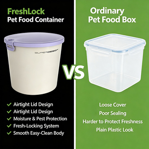 Contenedor Hermético para Alimentos para Mascotas FreshLock, Lonchera de Plástico, Caja de Almacenamiento a Prueba de Humedad para Mascotas y Uso Doméstico - Product Image 4