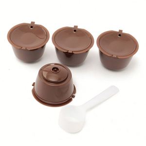 Capsule de café réutilisable, filtre à café rechargeable, cuillère, brosse, paniers filtrants, <span class=keywords><strong>dosettes</strong></span> pour un goût doux et sucré - Product Image 4