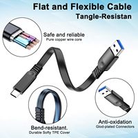 Kabel USB Tipe C ke USB C, kabel 3A pengisian cepat USB Tipe C kabel pendek untuk Power Bank ponsel 15/16,CarPlay
