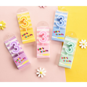 Velas <span class=keywords><strong>de</strong></span> Cumpleaños Color Macaron, Velas Digitales del 0 al 9, Color <span class=keywords><strong>de</strong></span> Dibujos Animados, Fiesta Infantil, Postres Horneados, Decoración - Product Image 6