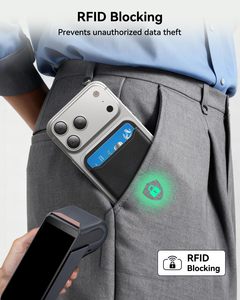 Portafoglio GPS Personalizzato in Pelle PU con Tracker GPS, Portafoglio MagSafe con Funzione 'Trova il Mio', Porta Carte Magnetico - Product Image 5