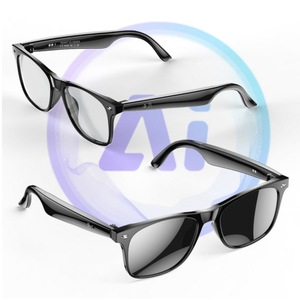 Smart Glasses W100 Calling Voice Control AI Assistant 30g Clear Black Lenses - Product Image 1