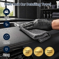 Toalla de Microfibra Tavelya OEM con Logotipo Personalizado, Tejida, Cepillada, de Secado Rápido, Súper Absorbente, para Detallado de Autos