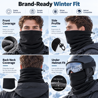 Cagoule polaire double couche personnalisée coupe-vent pour le ski et le cyclisme en hiver, doublure de casque pour le développement de collections de marques