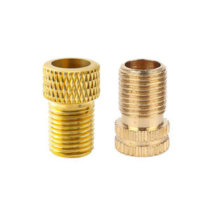 Adaptateur de <span class=keywords><strong>valve</strong></span> de vélo en cuivre Briviga, convertisseur <span class=keywords><strong>Presta</strong></span> <span class=keywords><strong>Dunlop</strong></span> vers <span class=keywords><strong>Schrader</strong></span>, outil de gonflage de pneus à poignée moletée - Product Image 1