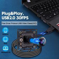 ELP 720P HD Mini USB kamera modülü ile 100 derece Lens ücretsiz sürücü lightburn kamera, ahududu Pi, Jetson Nano kamera