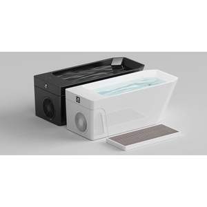 Tapis de bain en bois naturel 126x56cm gris rayé antidérapant pour bassin de trempage froid, spa, sauna, piscine, usage intérieur et extérieur - Product Image 5