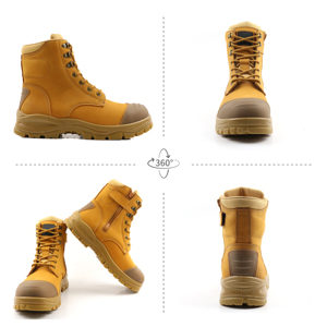 <span class=keywords><strong>Botas</strong></span> de Protección <span class=keywords><strong>Laboral</strong></span> para Hombre, Zapatos de Trabajo con Puntera de Acero, Resistentes a Pinchazos, Impermeables, Resistentes al Aceite, Zapatos de Seguridad de Cuero Puro - Product Image 2