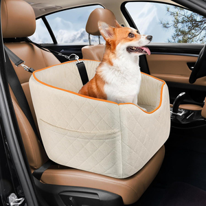 Asiento Elevador de Lujo Personalizado para Perros, Ecológico, de Poliéster, Relleno de Algodón, con Cinturón de Seguridad, Cama de Viaje para Asientos Tipo Cubeta, para Animales Pequeños, Sólido - Product Image 1