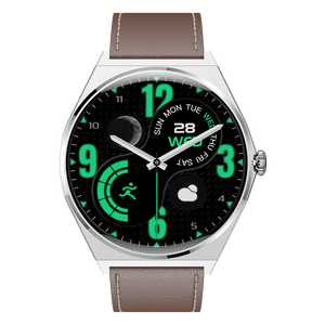Montre connectée unisexe classique en cuir, ultra-fine, écran AMOLED premium pour suivi du sommeil 5.3, surveillance de la santé IP67, e-mail - Product Image 2