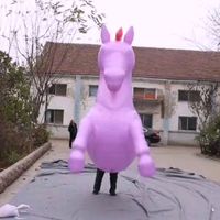 Déguisement de cheval gonflable blanc, licorne, fait main, étanche