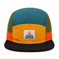 Casquette de camping personnalisée à 7 panneaux avec maille perforée laser, séchage rapide, respirante, pour la course, le cyclisme et les activités de plein air