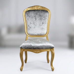 European Style Modern Aluminum Gold Frame <b>Stackable</b> Restaurant <b>Chair</b> | Upholstered Banquet Seating Tapered Legs Hospitality - Product Image 1