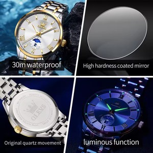   Reloj de Hombre 3638, Reloj de Cuarzo Original, Acero Inoxidable, Resistente al Agua, Luminoso, Esfera Grande, Relojes de Lujo para Hombre, Caja de Reloj - Product Image 5