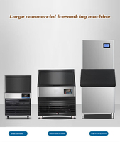 Distributeur de glace automatique commercial électrique de 100 kg de capacité quotidienne, en acier inoxydable, avec écran tactile, machine à glace en forme de balle