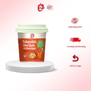 O'Food Tokpokki Coreano Instantáneo (Pastel de Arroz) - Sabor Agridulce 105 gramos/taza Comida Callejera Coreana Instantánea - Product Image 3