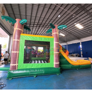 Wet or dry dual lane 5 in 1 dinosaur combo bounce house water slide commercial <b>inflatable</b> <b>bouncer</b> for kids - Product Image 3