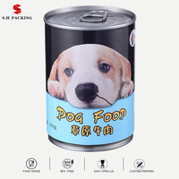 Boîte de conserve pour animaux de compagnie de qualité alimentaire, personnalisée, pour nourriture pour chiens et chats, en métal avec couvercle