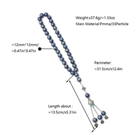 Collier de prière saoudien arbre de vie pierre multicolore Tasbih Islam chapelet Hamsa Allah perles pour musulman