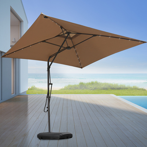Precio bajo Sombrilla al aire libre <span class=keywords><strong>Patio</strong></span> Paraguas Jardín Hotel Led Luz solar Gran comercial Restaurante Piscina Sombrilla Llave Paraguas - Product Image 5