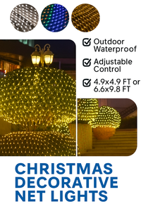 Meilleures ventes 3M Filet de Noël Mesh Lights Durable Warm White LED Lampes décoratives suspendues pour l'extérieur pour l'exportation - Product Image 5