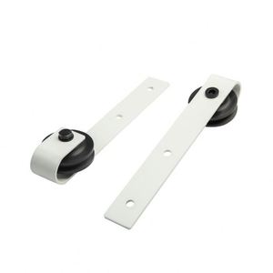 WEKIS Herrajes Modernos Blancos para Puertas Correderas Tipo Granero, Riel de Acero, Riel de Latón, Colgador de Aleación de Zinc, Tope, Tornillos Duraderos Anti-Salto - Product Image 3