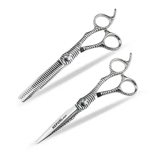 6.0 inch Whole body texture new fashion design beauty barber scissors flat scissors tooth Hair scissors