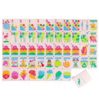 Auf Lager Florida-Serie Amerikanisches Mahjong Modernes Acryl-Set 160 Stück Flamingo-Palmen-Design Sommer-Themen-Steine