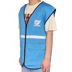 เสื้อกั๊กสะท้อนแสงปรับแต่งได้สำหรับงานก่อสร้างกลางแจ้ง ของขวัญส่งเสริมการขายพร้อมบริการสกรีนโลโก้ - Product Image 4